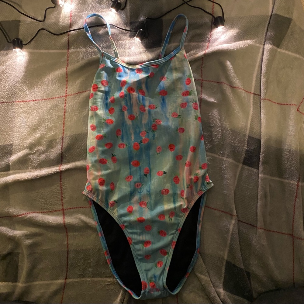 JOLYN Strawberry Printed Chevy Onesie